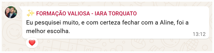 Feedback de Iara Torquato sobre sua escolha pela Formação