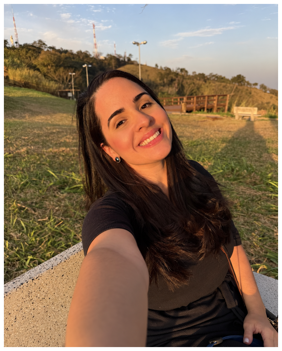 Retrato de Aline no parque